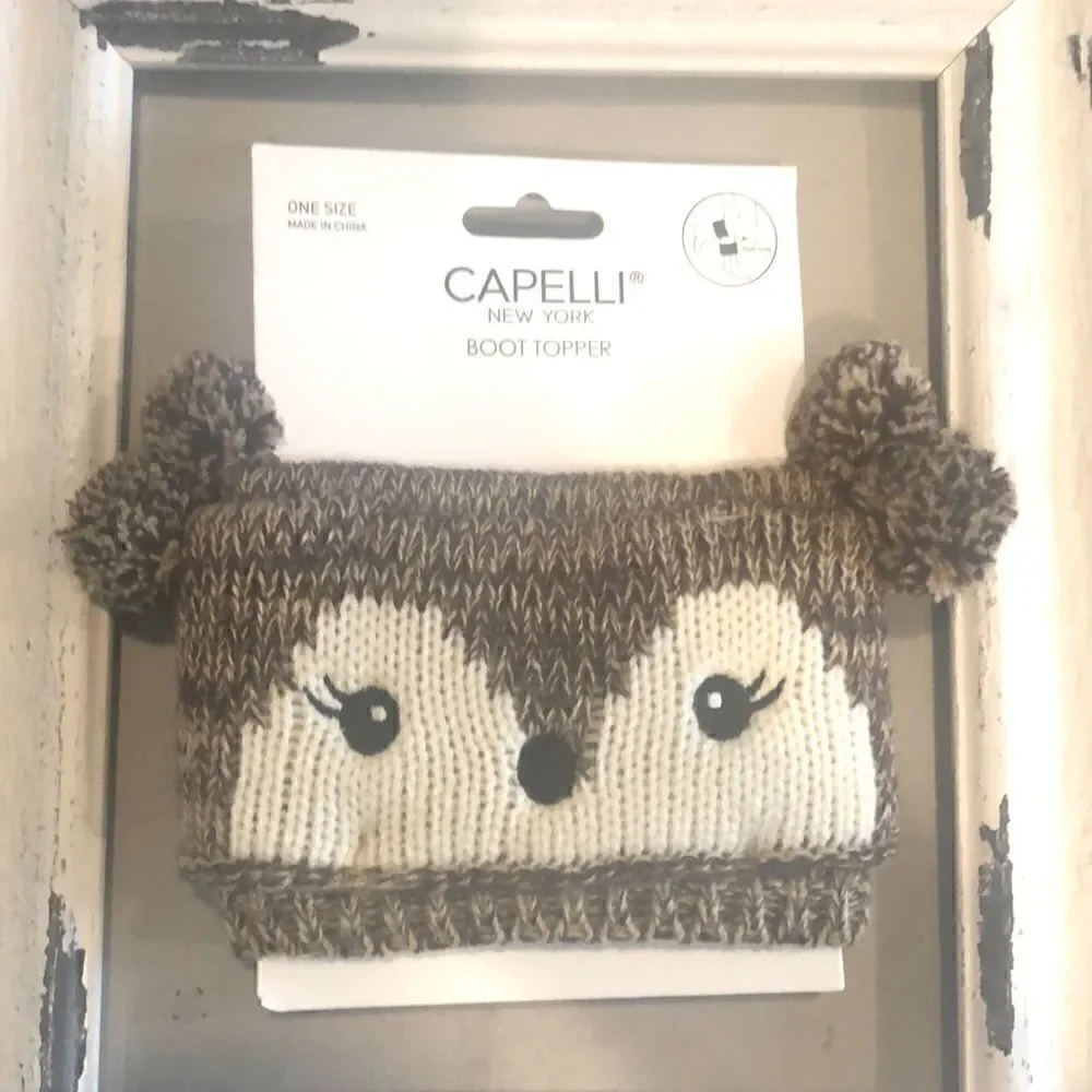 NEW Womens Capelli Marled Friendly Fox Boot Topper